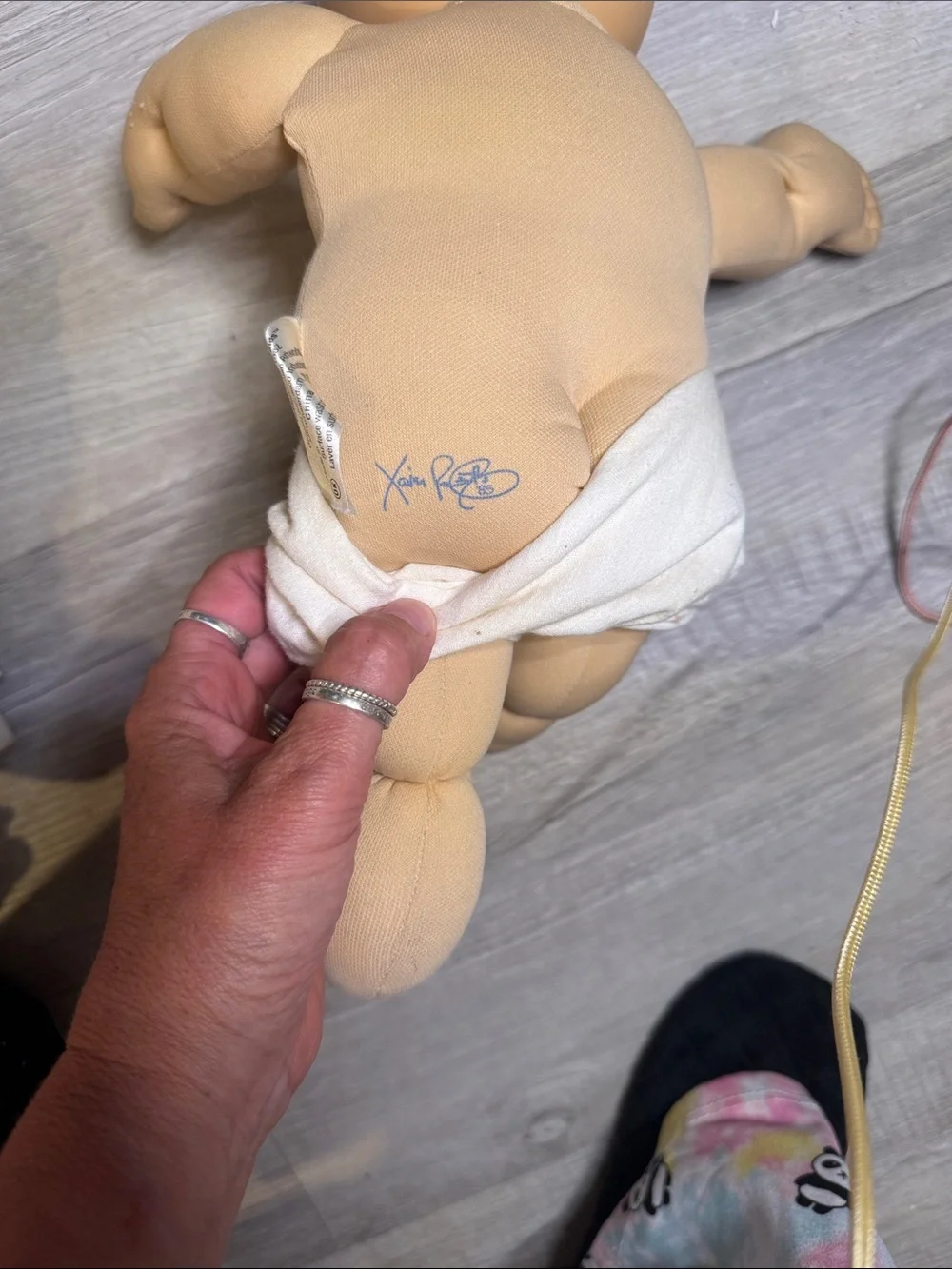 Cabbage Patch Baby Doll with Blue Eyes in diaper